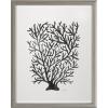 imageKate and Laurel Blake Coral Black Framed Printed Glass Wall Art by Cat Coquillette 16x20 Gray Decorative Coastal Art for Your Wall