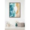 imageKate and Laurel Blake North Shore Framed Printed Glass Wall Art by Janet MeinkeLau 18x24 Natural Coastal Beach Art for WallGray