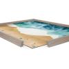 imageKate and Laurel Blake North Shore Framed Printed Glass Wall Art by Janet MeinkeLau 18x24 Natural Coastal Beach Art for WallGray