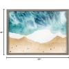 imageKate and Laurel Blake North Shore Framed Printed Glass Wall Art by Janet MeinkeLau 18x24 Natural Coastal Beach Art for WallGray
