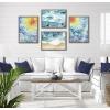 imageKate and Laurel Blake North Shore Framed Printed Glass Wall Art by Janet MeinkeLau 18x24 Natural Coastal Beach Art for WallGray