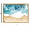 imageKate and Laurel Blake North Shore Framed Printed Glass Wall Art by Janet MeinkeLau 18x24 Natural Coastal Beach Art for WallNatural