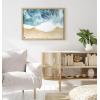 imageKate and Laurel Blake North Shore Framed Printed Glass Wall Art by Janet MeinkeLau 18x24 Natural Coastal Beach Art for WallNatural