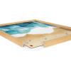 imageKate and Laurel Blake North Shore Framed Printed Glass Wall Art by Janet MeinkeLau 18x24 Natural Coastal Beach Art for WallNatural