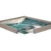 imageKate and Laurel Blake Poipu Beach Framed Printed Glass Wall Art by Rachel Bolgov 18x24 Gray Tropical Beach Landscape Wall DcorGray