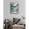 imageKate and Laurel Blake Poipu Beach Framed Printed Glass Wall Art by Rachel Bolgov 18x24 Gray Tropical Beach Landscape Wall DcorGray