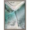 imageKate and Laurel Blake Poipu Beach Framed Printed Glass Wall Art by Rachel Bolgov 18x24 Gray Tropical Beach Landscape Wall DcorGray