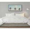 imageKate and Laurel Sylvie A Trio of Palm Trees Framed Canvas Wall Art by Laura Evans 18x40 Gray Decorative Tropical Art for Wall