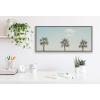 imageKate and Laurel Sylvie A Trio of Palm Trees Framed Canvas Wall Art by Laura Evans 18x40 Gray Decorative Tropical Art for Wall