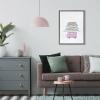 imageKate and Laurel Sylvie Beachbound and Down Framed Canvas Wall Art by Rachel Dowd 18x24 Gray Rainbow Coastal Art for Wall
