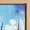 imageKate and Laurel Sylvie Come Sail Away Framed Canvas Wall Art by Rachel Christopoulos 18x24 Natural Modern Coastal Art for Wall