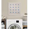 imageKate and Laurel Sylvie Distant Summer Framed Canvas Wall Art by Rachel Bolgov 22x22 White Decorative Coastal Art Print for Wall