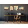 imageKate and Laurel Sylvie House on Beach Surfboards and Surfers Framed Canvas Wall Art Set by Saint and Sailor Studios 3 Piece Set Gray Coastal Beach Art for Wall