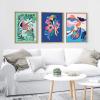 imageKate and Laurel Sylvie Mid Century Modern Girl Friends Framed Canvas Wall Art by Rachel Lee of My Dream Wall 18x24 White Feminine Tropical Art for WallNatural