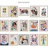 imageKate and Laurel Sylvie Mid Century Modern Girl Friends Framed Canvas Wall Art by Rachel Lee of My Dream Wall 18x24 White Feminine Tropical Art for WallWhite