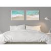 imageKate and Laurel Sylvie Ocean Beach Fantasy Left and Right Framed Canvas Wall Art Set by The Creative Bunch Studio 2 Piece Set 18x24 White Coastal Ocean Natural Wall Art Set