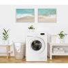 imageKate and Laurel Sylvie Ocean Beach Fantasy Left and Right Framed Canvas Wall Art Set by The Creative Bunch Studio 2 Piece Set 18x24 White Coastal Ocean Natural Wall Art Set