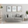 imageKate and Laurel Sylvie One Coconut Palm Tree Framed Canvas Wall Art by The Creative Bunch Studio 23x33 White Coastal Art for WallGray