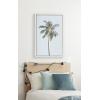 imageKate and Laurel Sylvie One Coconut Palm Tree Framed Canvas Wall Art by The Creative Bunch Studio 23x33 White Coastal Art for WallWhite