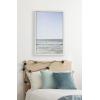 imageKate and Laurel Sylvie Pale Blue Sea Framed Canvas Wall Art by The Creative Bunch Studio 23x33 White Decorative Coastal Art for Wall