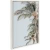 imageKate and Laurel Sylvie Palm Trees Framed Canvas Wall Art by Alicia Abla 23x33 White Decorative Tropical Art for Wall