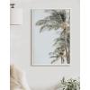 imageKate and Laurel Sylvie Palm Trees Framed Canvas Wall Art by Alicia Abla 23x33 White Decorative Tropical Art for Wall