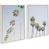 imageKate and Laurel Sylvie Palm tree Row and LA Summer Framed Canvas Wall Art Set by Caroline Mint Set of 2 18x24 White Decorative Coastal Art Set Wall Dcor