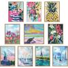 imageKate and Laurel Sylvie Surf And Sand Framed Canvas Wall Art by Rachel Christopoulos 18x24 White Colorful Painted Surfing Art for Wall