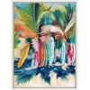 imageKate and Laurel Sylvie Surf And Sand Framed Canvas Wall Art by Rachel Christopoulos 18x24 White Colorful Painted Surfing Art for Wall