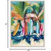 imageKate and Laurel Sylvie Surf And Sand Framed Canvas Wall Art by Rachel Christopoulos 18x24 White Colorful Painted Surfing Art for Wall