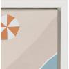 imageKate and Laurel Sylvie The Early Bird Framed Canvas Wall Art by Rachel Bolgov 22x22 White Decorative Coastal Beach Art for Wall
