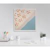 imageKate and Laurel Sylvie The Early Bird Framed Canvas Wall Art by Rachel Bolgov 22x22 White Decorative Coastal Beach Art for Wall