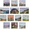 imageKate and Laurel Sylvie Virginia Framed Canvas Wall Art by Emily Kenney 22x22 White Calming Beach Art for Walls