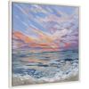 imageKate and Laurel Sylvie Virginia Framed Canvas Wall Art by Emily Kenney 22x22 White Calming Beach Art for Walls