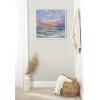 imageKate and Laurel Sylvie Virginia Framed Canvas Wall Art by Emily Kenney 22x22 White Calming Beach Art for Walls