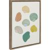 imageKate and Laurel x Alicia Schultz Collaboration Found Framed Linen Textured Canvas Wall Art by Alicia Schultz 18x24 Gold Colorful Beachy Shell Art for Wall