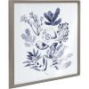 imageKate and Laurel Blake Indigo Shells Framed Printed Acrylic Wall Art by Sara Berrenson 24x24 Gray Decorative Coastal Art Print for Wall
