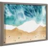 imageKate and Laurel Blake North Shore Framed Printed Glass Wall Art by Janet MeinkeLau 18x24 Natural Coastal Beach Art for WallGray