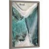 imageKate and Laurel Blake Poipu Beach Framed Printed Glass Wall Art by Rachel Bolgov 18x24 Gray Tropical Beach Landscape Wall DcorGray