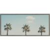 imageKate and Laurel Sylvie A Trio of Palm Trees Framed Canvas Wall Art by Laura Evans 18x40 Gray Decorative Tropical Art for Wall