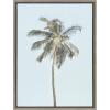 imageKate and Laurel Sylvie One Coconut Palm Tree Framed Canvas Wall Art by The Creative Bunch Studio 23x33 White Coastal Art for WallGray