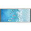 imageKate and Laurel Sylvie Tropical Escape Framed Canvas Wall Art by The Creative Bunch Studio 18x40 Gray Tropical Landscape Art for Wall