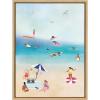 imageKate and Laurel x Nikki Chu Beach II Framed Canvas Wall Art 18x24 Natural Decorative Minimalist Coastal Wall Decor