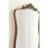 imageKate and Laurel Arendahl Glam Wavy Arched Panel Mirror 24 x 42 Gold Traditional Baroque Scalloped Large Body Wall Mirror with Ornate Garland Inspired Crown