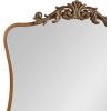 imageKate and Laurel Arendahl Glam Wavy Arched Panel Mirror 24 x 42 Gold Traditional Baroque Scalloped Large Body Wall Mirror with Ornate Garland Inspired Crown