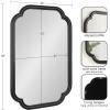 imageKate and Laurel Glenby Transitional Scalloped Wall Mirror 24 x 36 Gold Modern Wooden Rectangle Mirror with Scalloped Edges for Use as Bathroom Wall Accent or Living Room Mantel DcorBlack