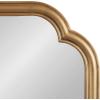 imageKate and Laurel Glenby Transitional Scalloped Wall Mirror 24 x 36 Gold Modern Wooden Rectangle Mirror with Scalloped Edges for Use as Bathroom Wall Accent or Living Room Mantel DcorGold