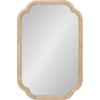 imageKate and Laurel Glenby Transitional Scalloped Wall Mirror 24 x 36 Gold Modern Wooden Rectangle Mirror with Scalloped Edges for Use as Bathroom Wall Accent or Living Room Mantel DcorNatural