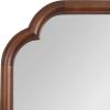 imageKate and Laurel Glenby Transitional Scalloped Wall Mirror 24 x 36 Gold Modern Wooden Rectangle Mirror with Scalloped Edges for Use as Bathroom Wall Accent or Living Room Mantel DcorWalnut Brown