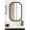 imageKate and Laurel Glenby Transitional Scalloped Wall Mirror 24 x 36 Gold Modern Wooden Rectangle Mirror with Scalloped Edges for Use as Bathroom Wall Accent or Living Room Mantel DcorBlack
